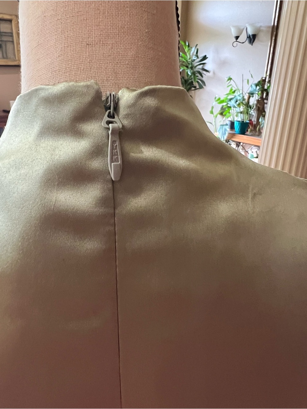 Sage Green Midi Dress with Rose Waist Detail - Picture 11 of 14